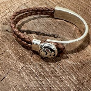 Brighton Silver and Brown Bracelet